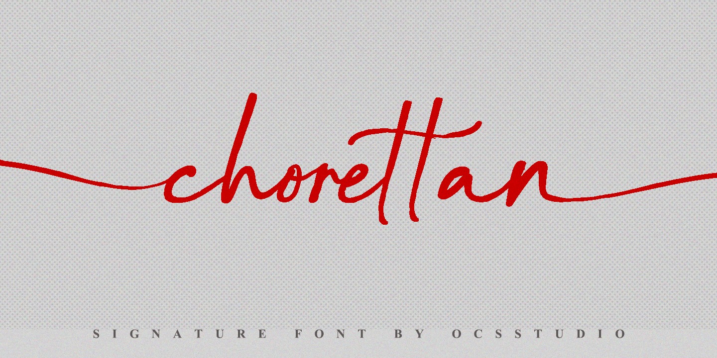 Пример шрифта Chorettan